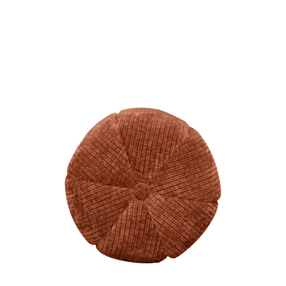 FLOWER Pouf rond en velours côtelé ø38cm