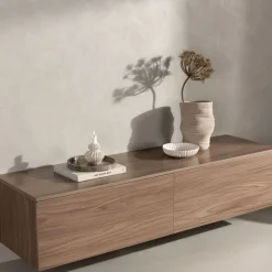 FRIHAMN Meuble TV suspendu 2 tiroirs en bois L160cm