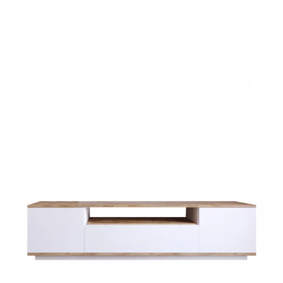FRITZ Meuble TV 3 portes en bois L180cm