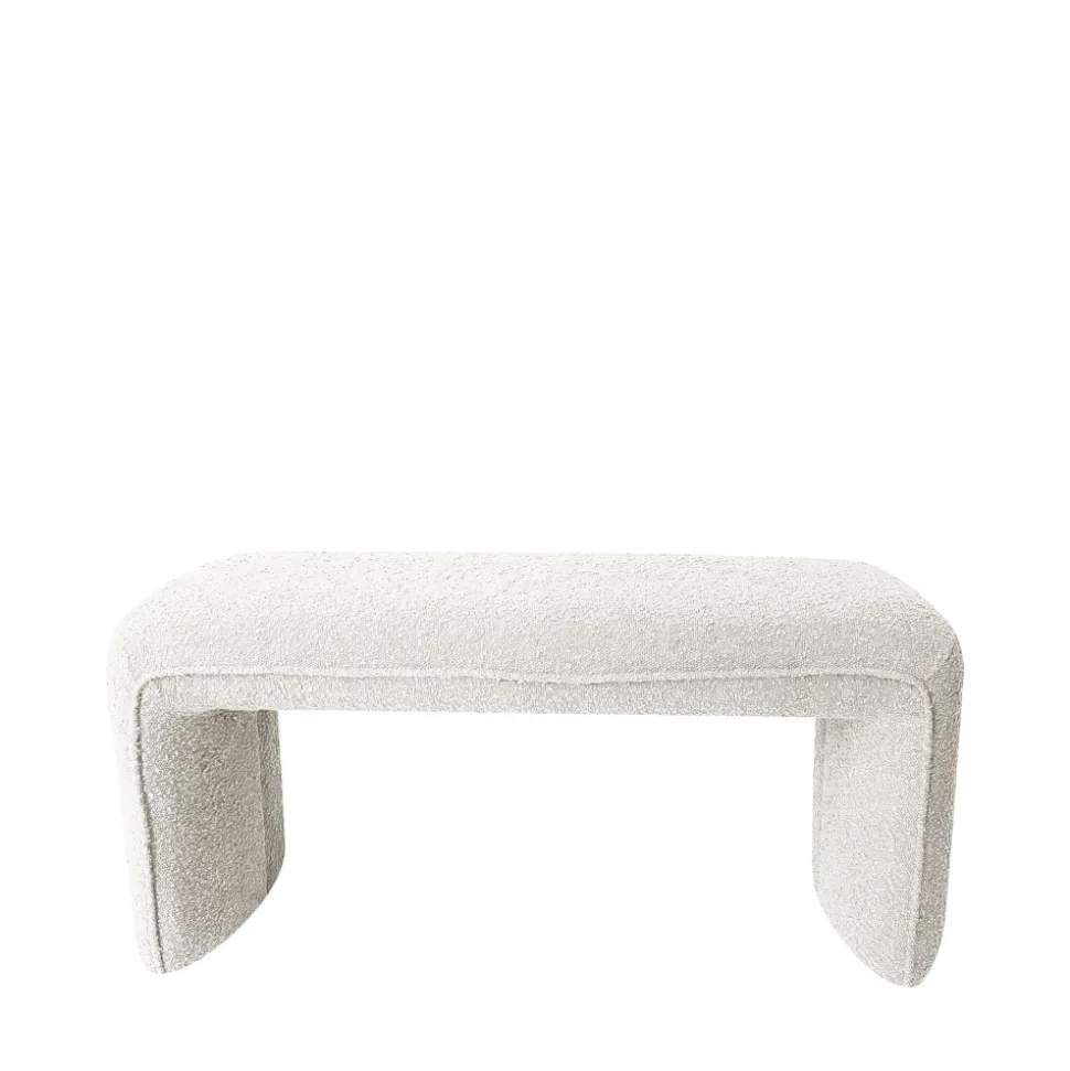 FULL Banc rembourré en tissu bouclette L100cm