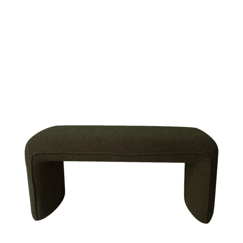 FULL Banc rembourré en tissu bouclette L100cm