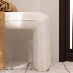 FULL Banc rembourré en tissu bouclette L100cm