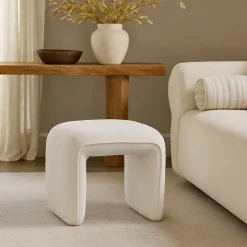 FULL Pouf en tissu bouclette