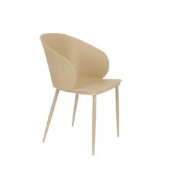 GIGI Lot de 2 chaises en résine et métal