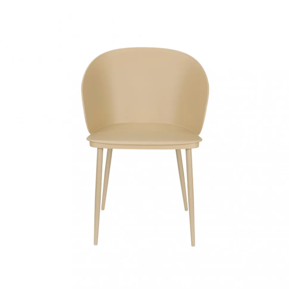 GIGI Lot de 2 chaises en résine et métal