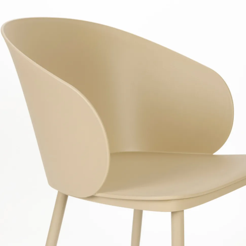 GIGI Lot de 2 chaises en résine et métal