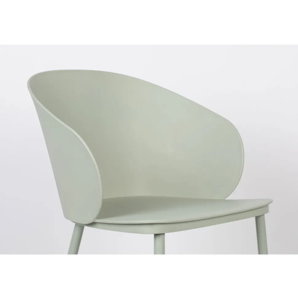 GIGI Lot de 2 chaises en résine et métal