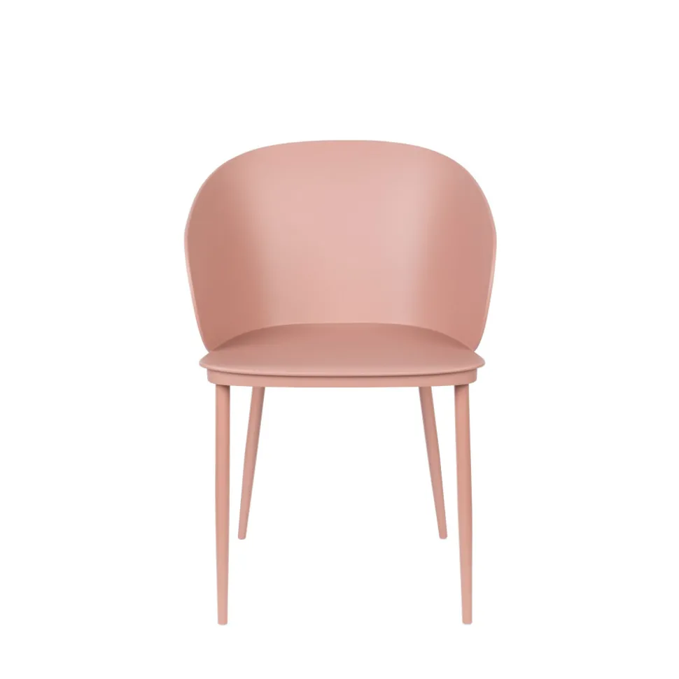 GIGI Lot de 2 chaises en résine et métal
