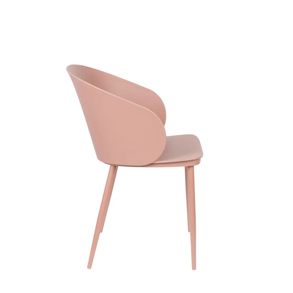 GIGI Lot de 2 chaises en résine et métal