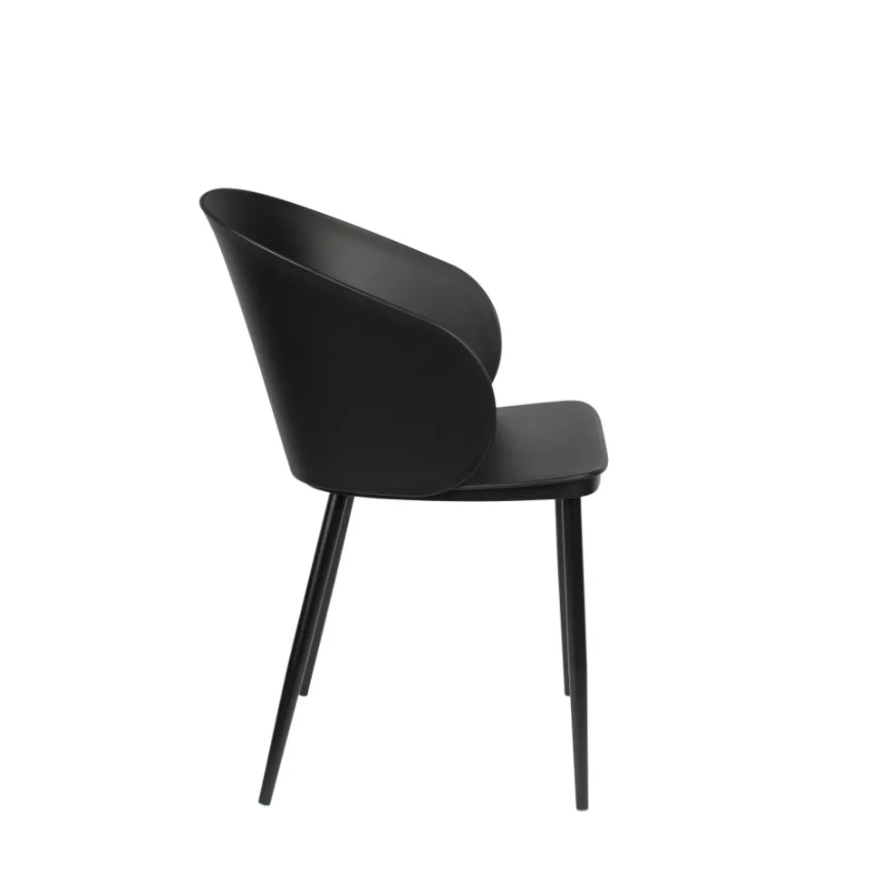 GIGI Lot de 2 chaises en résine et métal