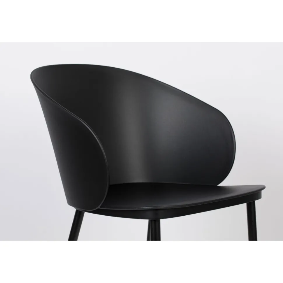 GIGI Lot de 2 chaises en résine et métal