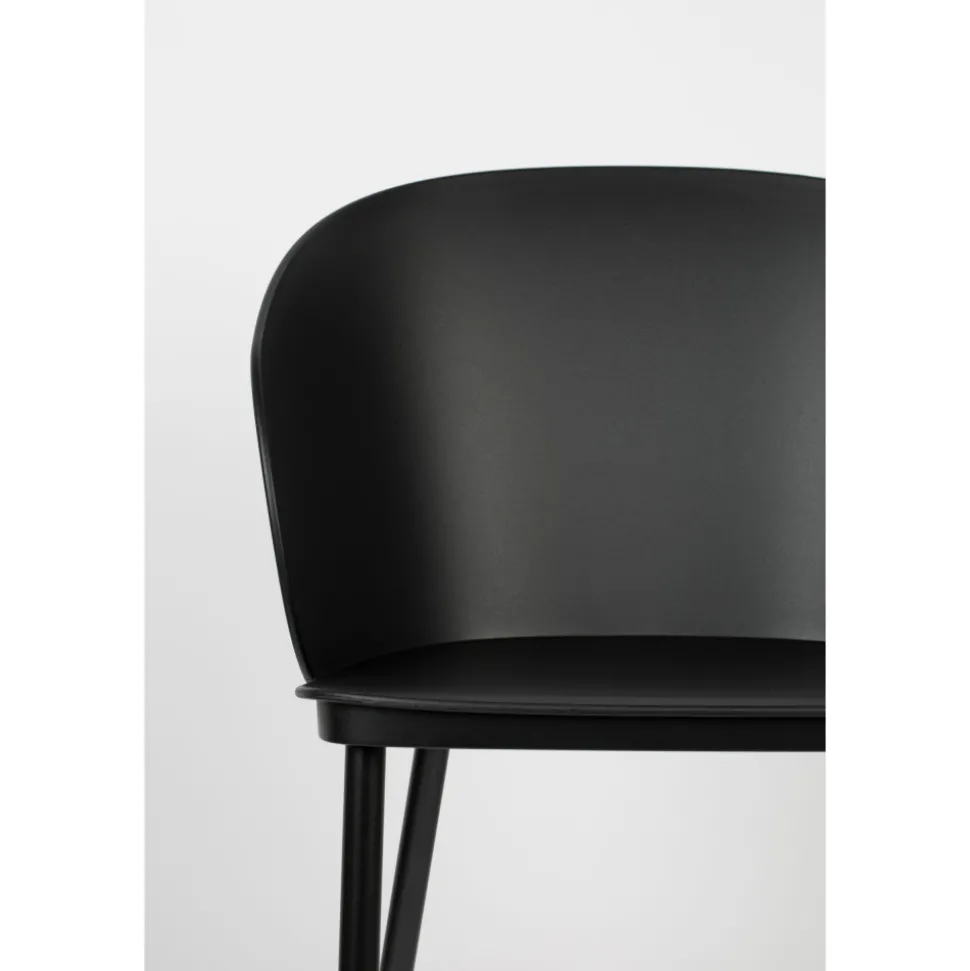 GIGI Lot de 2 chaises en résine et métal