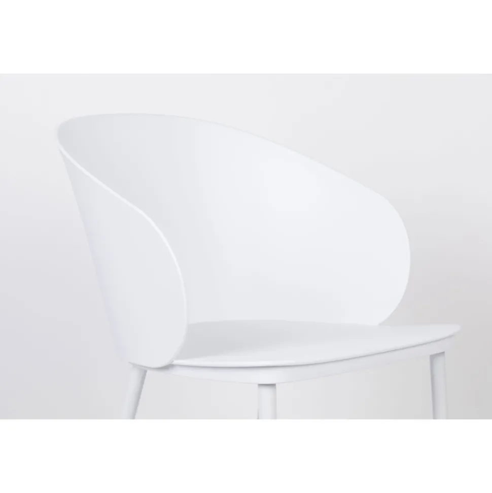GIGI Lot de 2 chaises en résine et métal