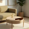 GISELE Table basse ronde avec rangement en bois ø80cm