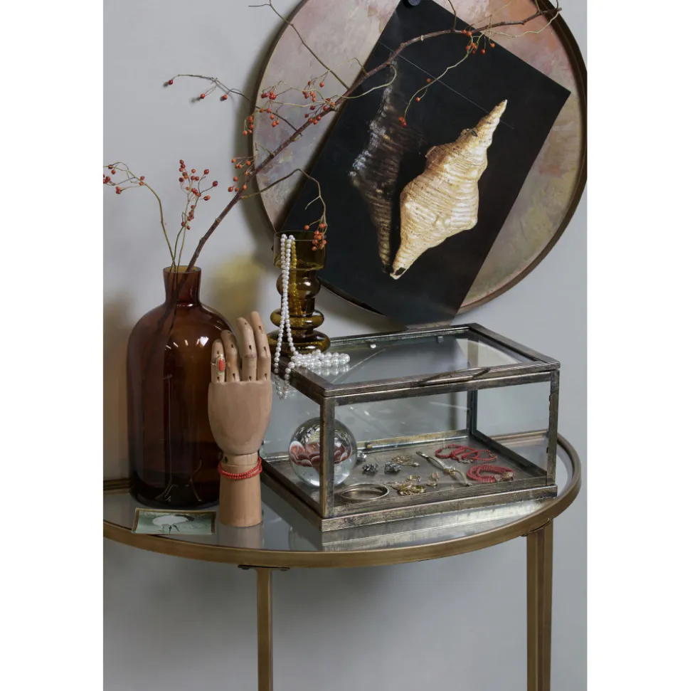 GODDESS Console en métal et verre