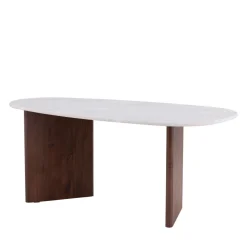 GRONVIK Table à manger 8 personnes organique effet marbre