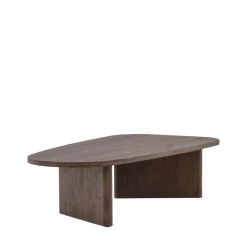 GRONVIK Table basse organique en bois 130x65cm