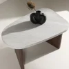 GRONVIK Table basse organique effet marbre 70x45cm