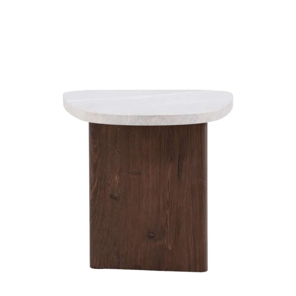 GRONVIK Table basse organique effet marbre 70x45cm