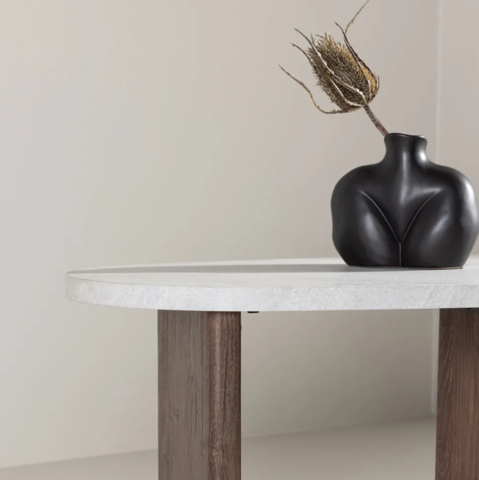 GRONVIK Table basse organique effet marbre 70x45cm