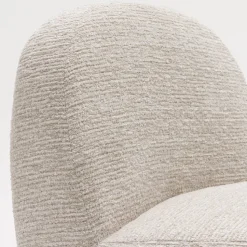 GROOVY Fauteuil pivotant en tissu chenille côtelé