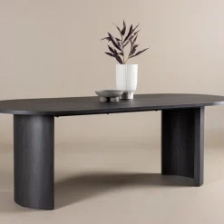 GRUNDSUND Table à manger 10 personnes ovale en bois