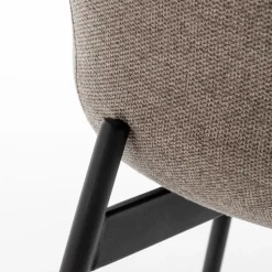 HAAS Lot de 2 fauteuils de table en tissu et métal