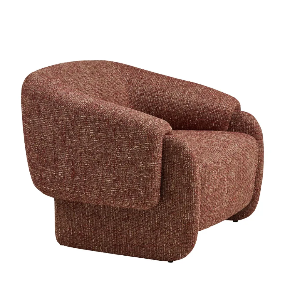 HAMILTONY Fauteuil lounge en tissu chiné