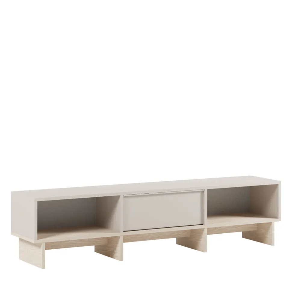 HARRIET Meuble TV 1 porte en bois et métal L170cm