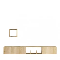 HEAVY Meuble TV suspendu 3 portes en bois L180cm