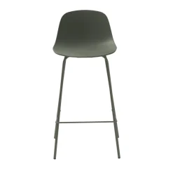 HEL Lot de 2 chaises de bar en plastique et métal H67,5cm