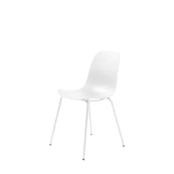 HEL Lot de 4 chaises en plastique et métal