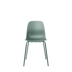 HEL Lot de 4 chaises en plastique et métal