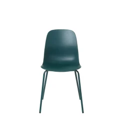 HEL Lot de 4 chaises en plastique et métal