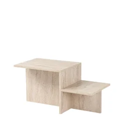HEMY Table basse effet travertin