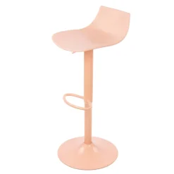 HERIBO Lot de 2 chaises de bar réglables en plastique et métal H58-79cm