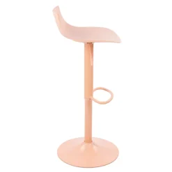 HERIBO Lot de 2 chaises de bar réglables en plastique et métal H58-79cm