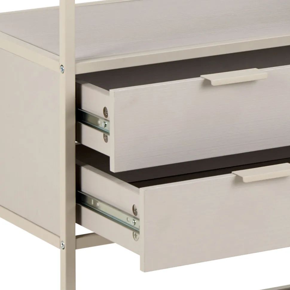HEXA Étagère 2 tiroirs en métal L114cm
