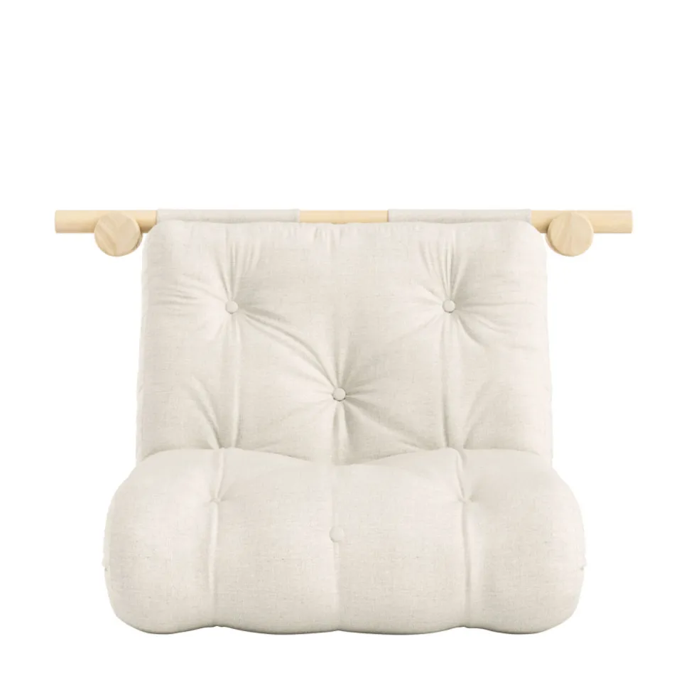 HOOKED Fauteuil convertible en lin et bois avec accroches murales