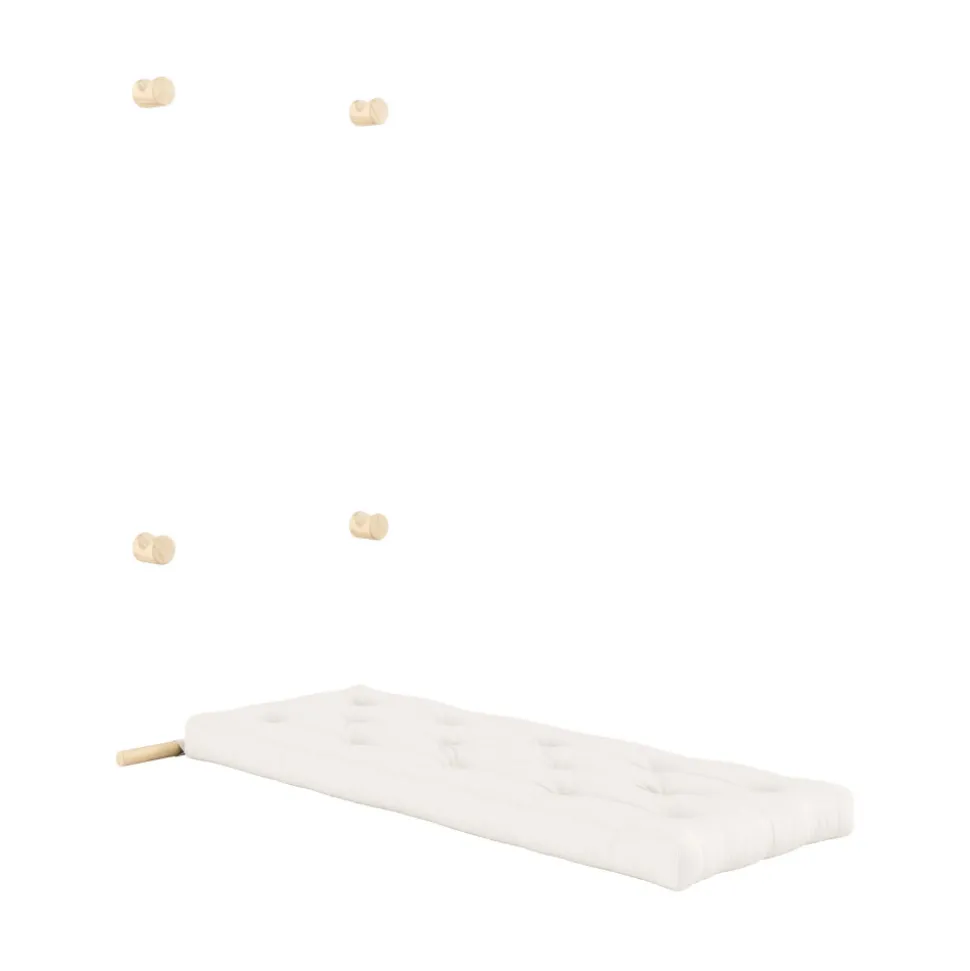 HOOKED Fauteuil convertible en tissu et bois avec accroches murales