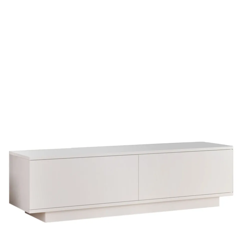 HUDSON Meuble TV 2 portes en bois L140cm