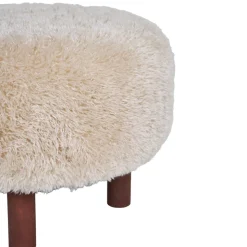 INVERNESS Pouf rond imitation fourrure ø50cm