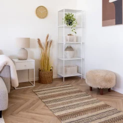 INVERNESS Pouf rond imitation fourrure ø50cm