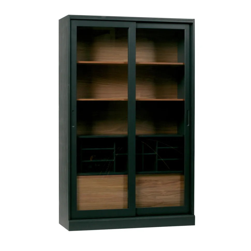 JAMES Vitrine 2 portes en bois H200cm