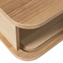 JENA Table de chevet suspendue 1 porte coulissante en bois