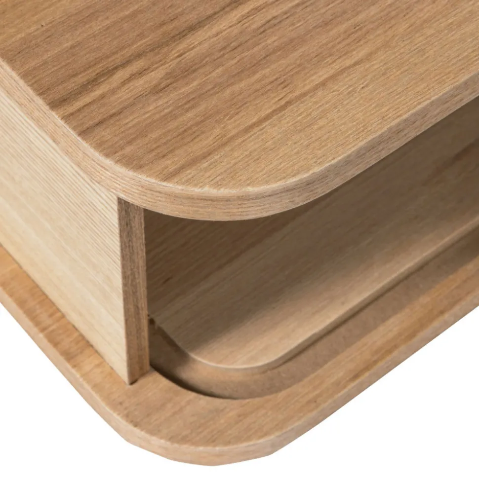 JENA Table de chevet suspendue 1 porte coulissante en bois