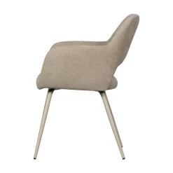 JENNY Lot de 2 fauteuils de table en tissu