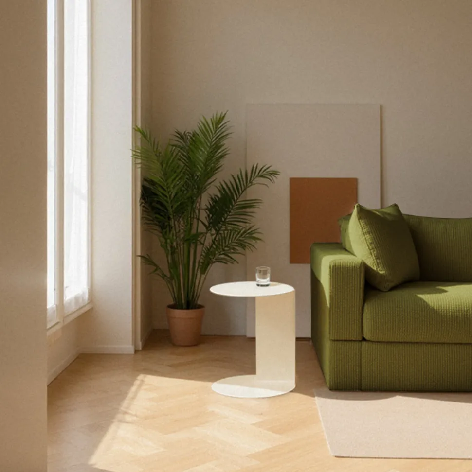 JIMY Table d'appoint en métal H50cm