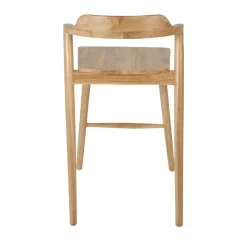 JOKO Lot de 2 chaises de bar en teck H65cm