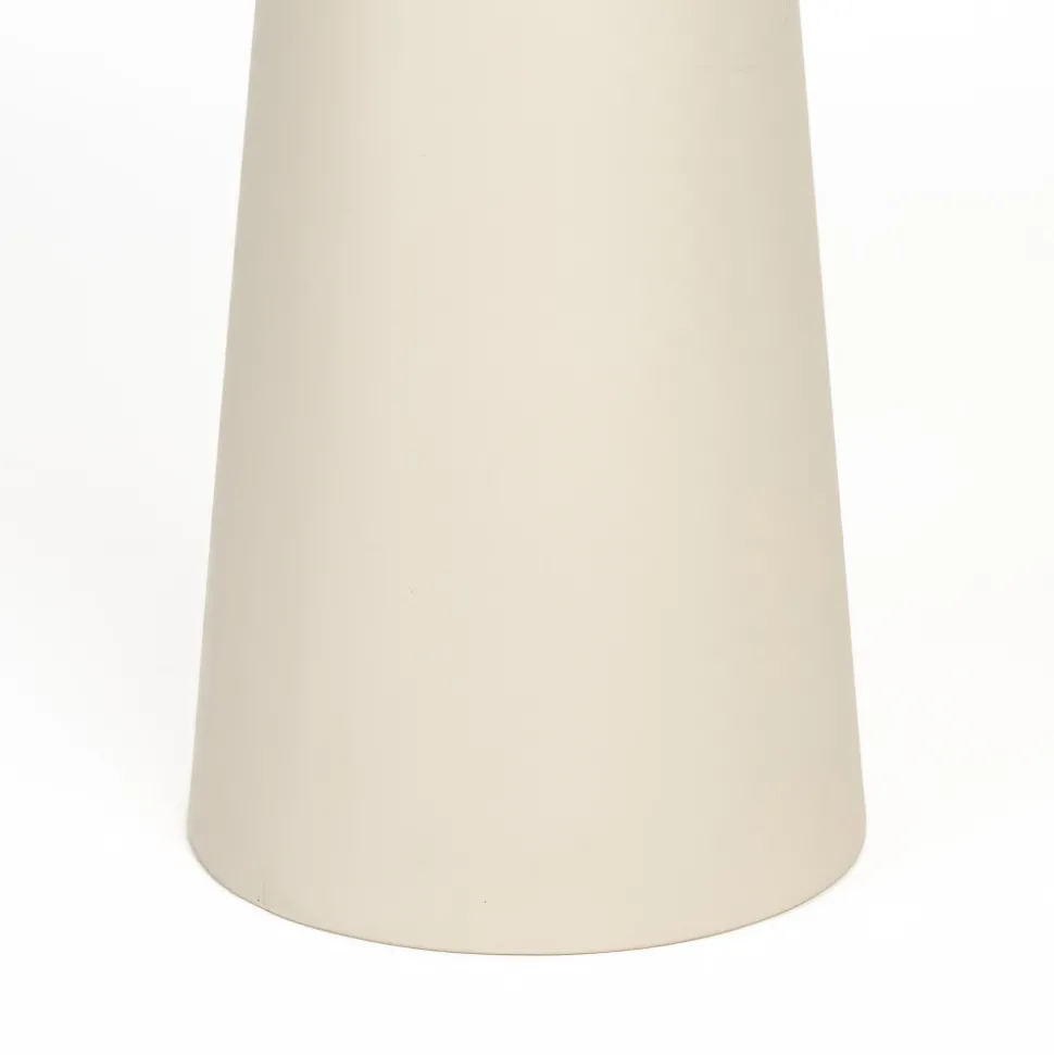 JOYA Table d'appoint ronde effet travertin ø40cm H52cm